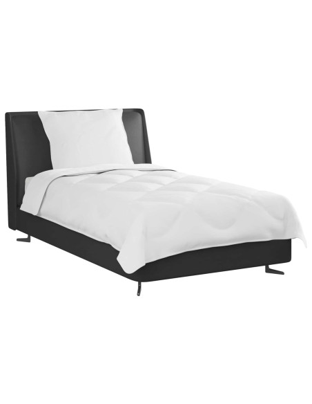 Duvet per Tutte le Stagioni con cuscino 2 pcs Bianco Microfibra