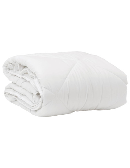 Duvet per Tutte le Stagioni con cuscino 2 pcs Bianco Microfibra