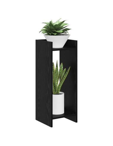Supporto per piante 2 pcs Rovere Nero 30 x 30 x 80 cm