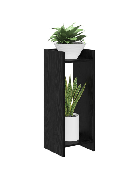 Supporto per piante 2 pcs Rovere Nero 30 x 30 x 80 cm