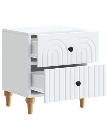 Armadio da Notte con cassetto 2 pcs Bianco 43 x 34,5 x 48 cm