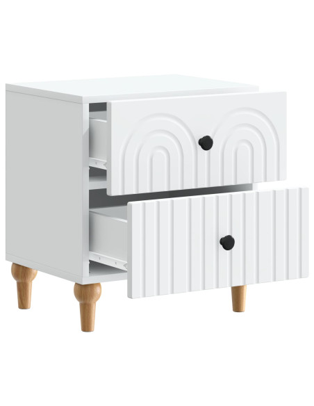 Armadio da Notte con cassetto 2 pcs Bianco 43 x 34,5 x 48 cm