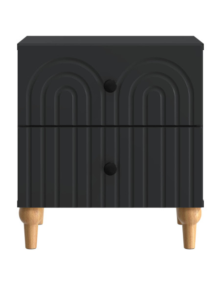 Armadio da Notte Nero 43 x 34,5 x 48 cm Legno ingegnerizzato