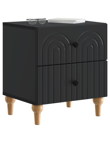 Armadio da Notte con cassetto 2 pcs Nero 43 x 34,5 x 48 cm