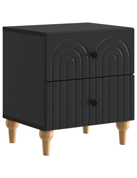 Armadio da Notte con cassetto 2 pcs Nero 43 x 34,5 x 48 cm