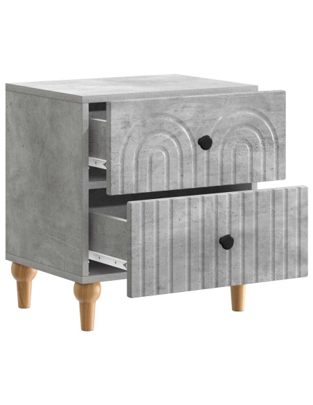 Armadio da Notte con cassetto Grigio Cemento 43 x 34,5 x 48 cm