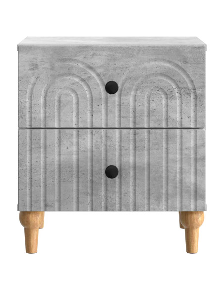 Armadio da Notte con cassetto Grigio Cemento 43 x 34,5 x 48 cm