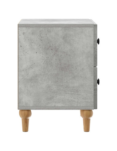 Armadio da Notte con cassetto Grigio Cemento 43 x 34,5 x 48 cm