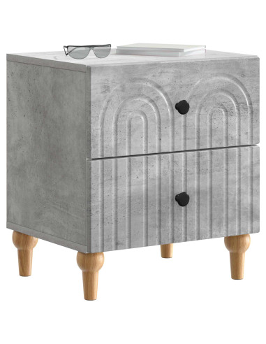 Armadio da Notte 2 pcs Grigio Cemento 43 x 34,5 x 48 cm