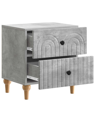 Armadio da Notte 2 pcs Grigio Cemento 43 x 34,5 x 48 cm