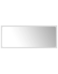 Specchio da Bagno Bianco 90x1,5x37 cm in Legno Multistrato 2