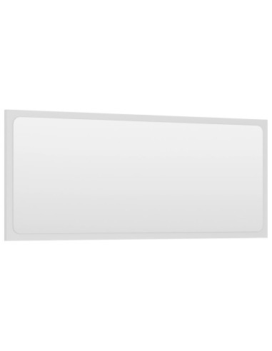 Specchio da Bagno Bianco 90x1,5x37 cm in Legno Multistrato