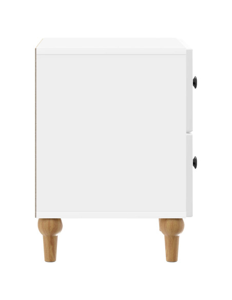 Armadio da Notte con cassetto Bianco Lucido 43 x 34,5 x 48 cm