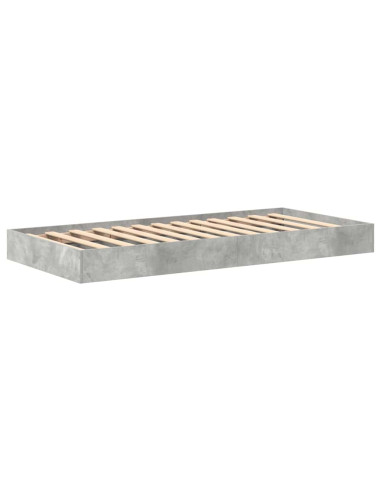 Letto Libreria Grigio cemento 75 x 190 cm Legno multistrato