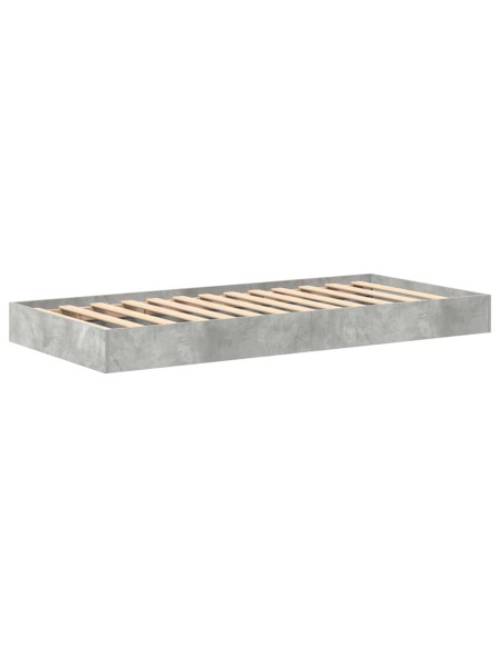 Letto Libreria Grigio cemento 75 x 190 cm Legno multistrato