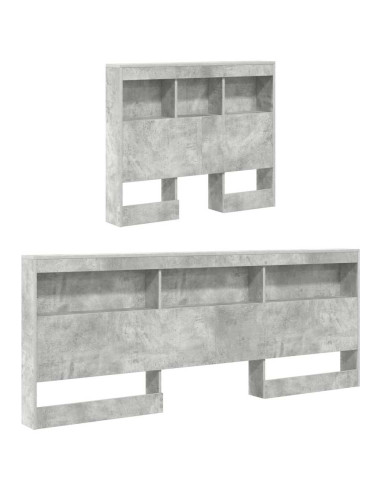 Letto Libreria Grigio cemento 75 x 190 cm Legno multistrato