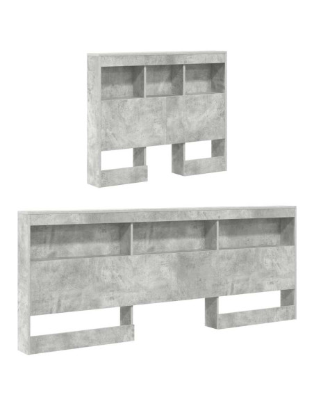 Letto Libreria Grigio cemento 75 x 190 cm Legno multistrato