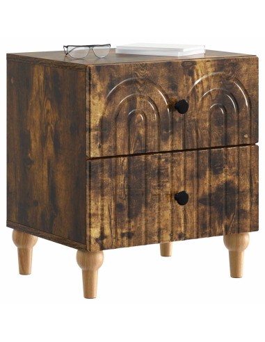 Armadio da Notte con cassetto Rovere Fumo 43 x 34,5 x 48 cm