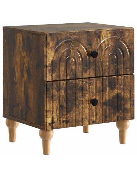 Armadio da Notte 2 pcs Rovere Fumo 43 x 34,5 x 48 cm