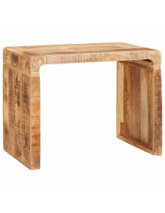 Tavolino Marrone 60 x 35 x 46 cm Legno di mango massello 2