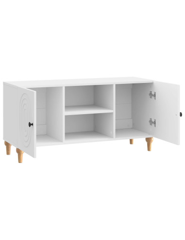 Mobile TV Bianco Lucido 102 x 34,5 x 50 cm Legno ingegnerizzato