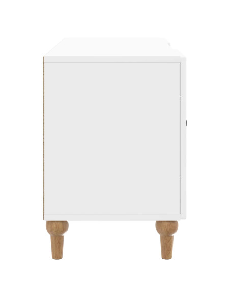 Mobile TV Bianco Lucido 102 x 34,5 x 50 cm Legno ingegnerizzato