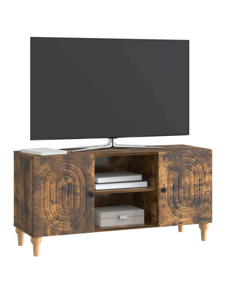 Mobile TV Rovere Fumo 102 x 34,5 x 50 cm Legno ingegnerizzato
