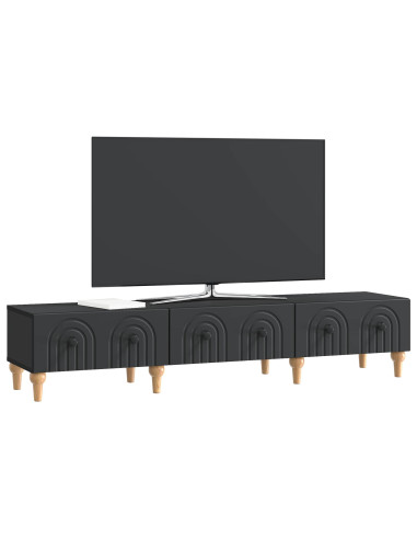 Mobile TV Nero 147 x 34,5 x 30 cm Legno ingegnerizzato