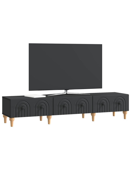 Mobile TV Nero 147 x 34,5 x 30 cm Legno ingegnerizzato
