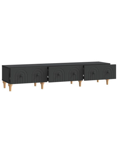 Mobile TV Nero 147 x 34,5 x 30 cm Legno ingegnerizzato