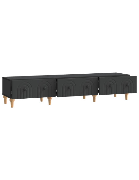 Mobile TV Nero 147 x 34,5 x 30 cm Legno ingegnerizzato
