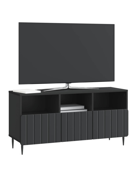 Mobile TV Nero 102 x 34,5 x 50 cm Legno ingegnerizzato
