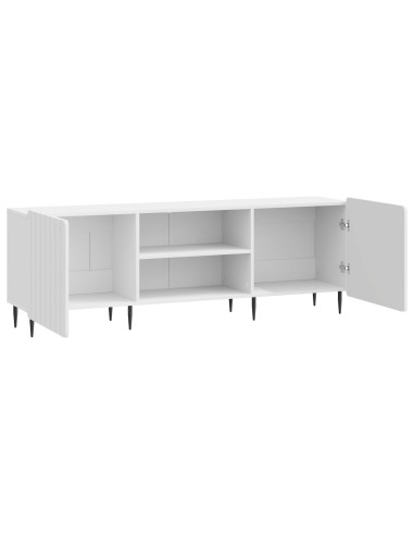 Mobile TV Bianco Lucido 150 x 31 x 52 cm Legno ingegnerizzato