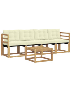 Set di divani da esterno con cuscino 5 pcs 2