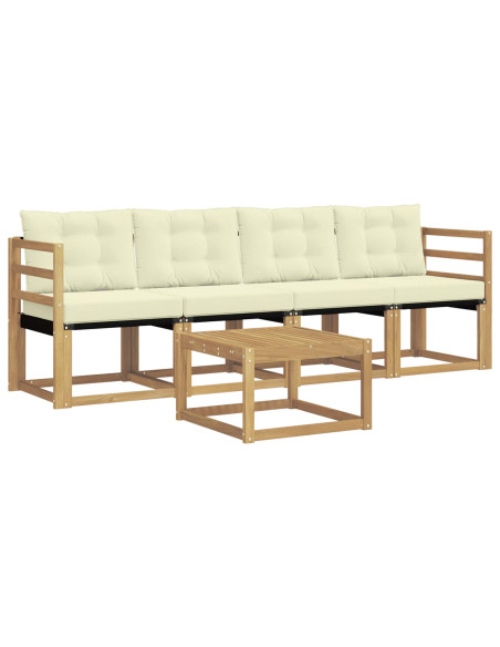 Set di divani da esterno con cuscino 5 pcs