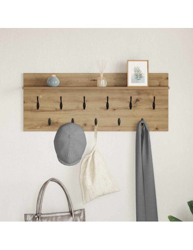 Appendiabiti a muro Rovere artigianale 100 x 40 x 12 cm