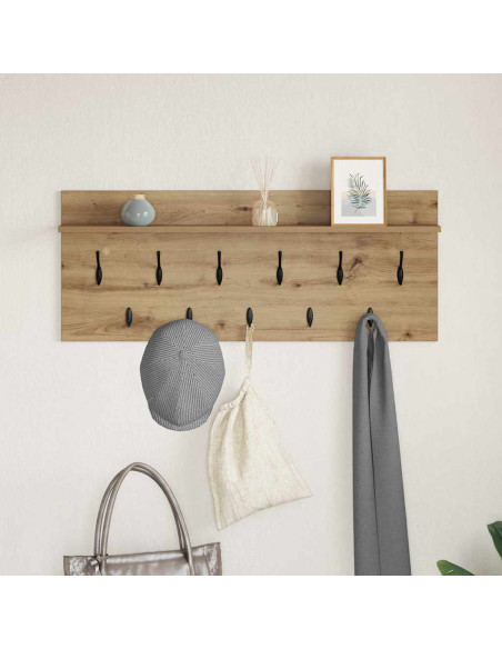 Appendiabiti a muro Rovere artigianale 100 x 40 x 12 cm