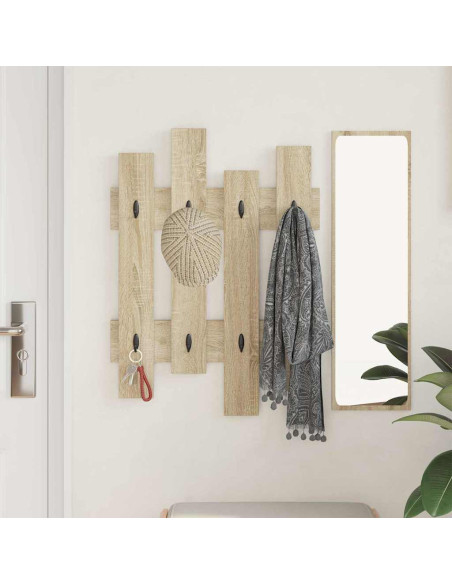 Appendiabiti a muro Rovere Sonoma 60 x 3 x 82 cm