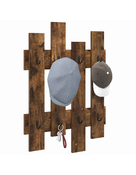 Appendiabiti a muro Rovere fumé 60 x 3 x 82 cm