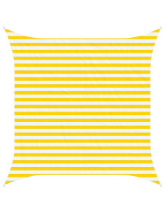 Telo Ombra da Esterno Giallo e Bianco 3 x 3 m 2