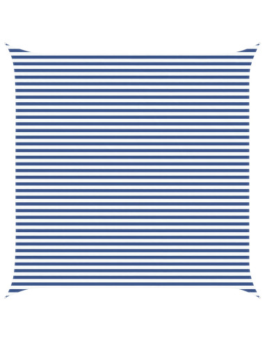 Telo Ombra da Esterno Blu e Bianco 5 x 5 m