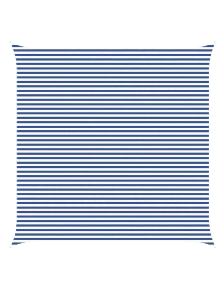 Telo Ombra da Esterno Blu e Bianco 6 x 6 m