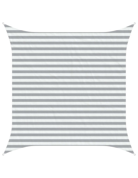 Telo Ombra da Esterno Grigio chiaro e bianco 3 x 3 m