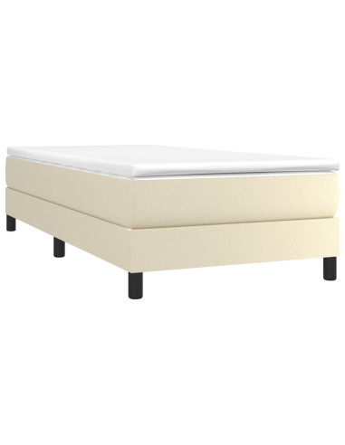 Giroletto a Molle con Materasso Crema 90x190 cm in Similpelle