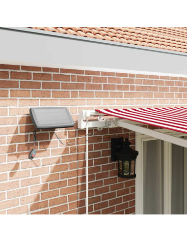 Tenda Retrattile Rosso e Bianco 500 × 300 cm Tessuto e acciaio