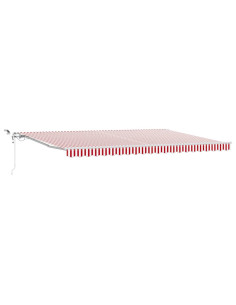 Tenda Retrattile Rosso e Bianco 500 × 300 cm 2