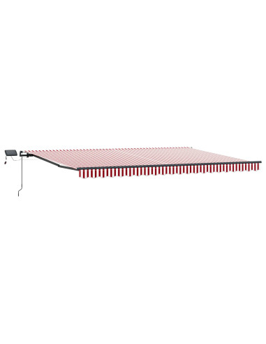 Tenda Retrattile Rosso e bianco 500 ×300 cm Tessuto