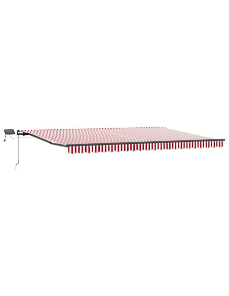 Tenda Retrattile Rosso e bianco 500 ×300 cm Tessuto