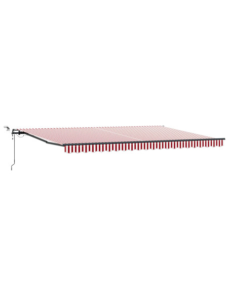 Tessuto per Tenda con Rosso e Bianco 500 × 300 cm Poliestere