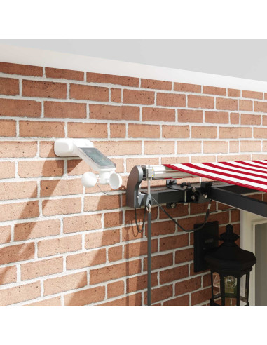Tessuto per Tenda con Rosso e Bianco 500 × 300 cm Poliestere